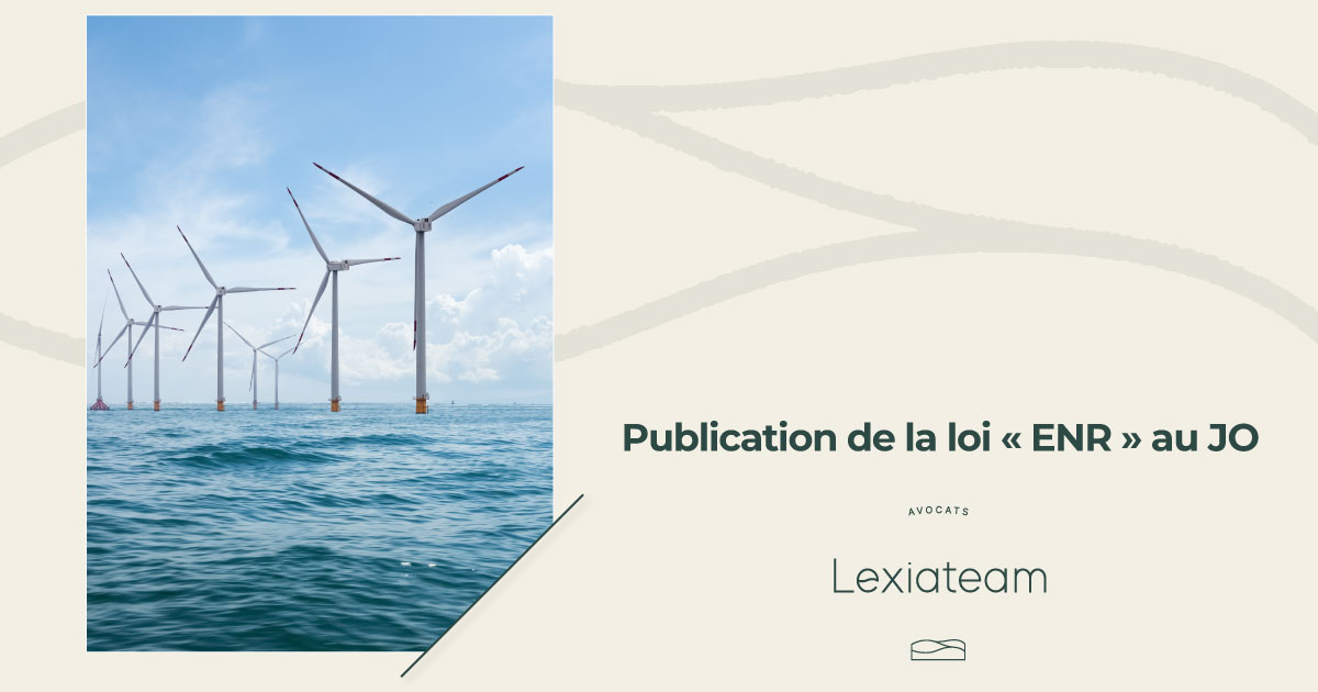 Publication de la loi « ENR » au JO